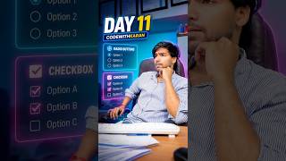 Day 11/45 Radio Button vs Checkbox Explained in 60 Seconds #codewithkaran #shots #ytshorts