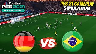 GERMANY vs BRAZIL | FIFA World Cup 2026 Simulation | eFootball PES 2021 Gameplay screenshot 3