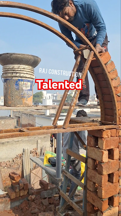 How to make gate arch,bricks arch #construction