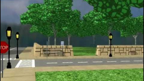 3D Animation Bus Stop