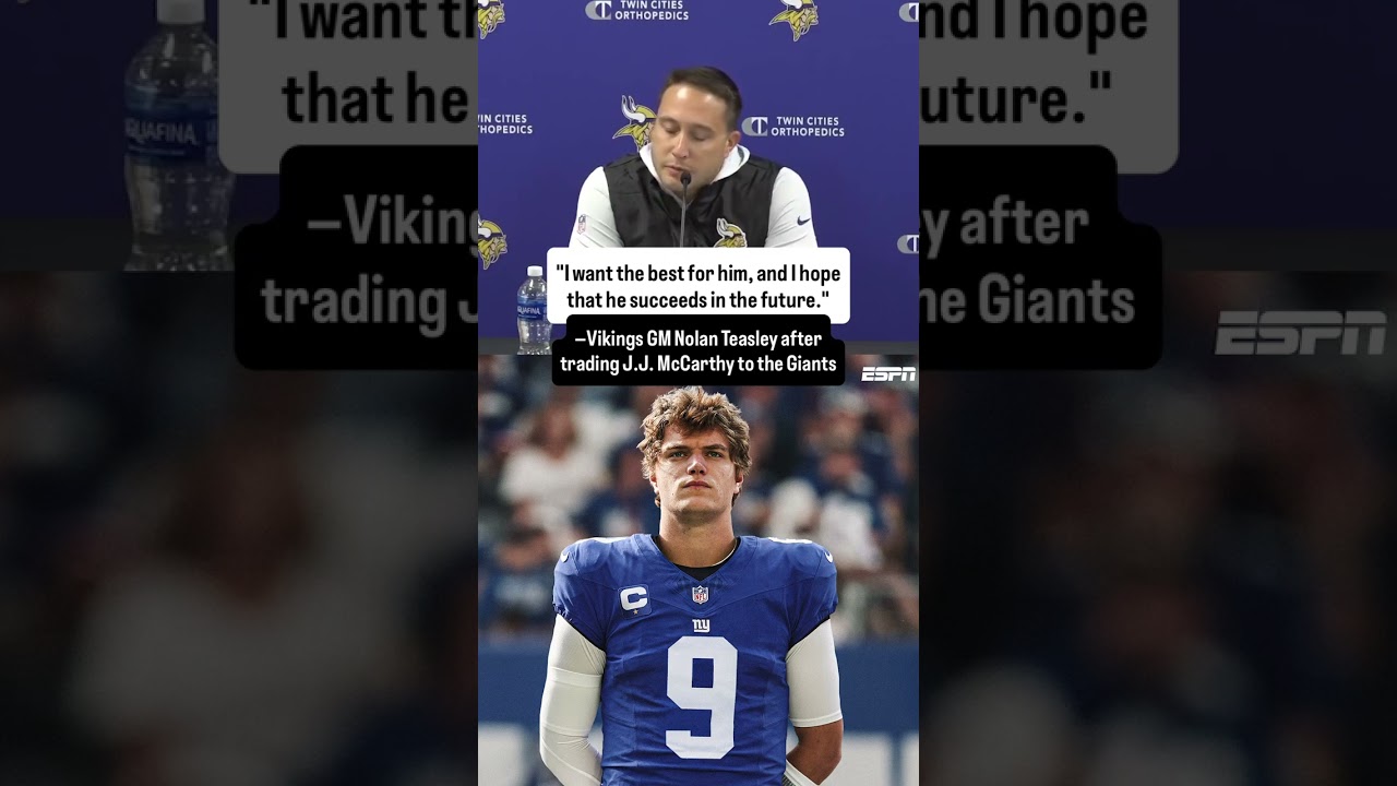 WATCH: The Vikings traded J.J. McCarthy to the Giants.