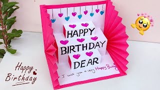 DIY Happy Birthday pop up card 2024 / Birthday greeting card for best friend / Pop up card