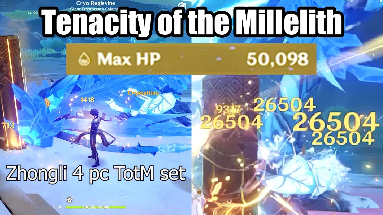 Is Tenacity Of The Millelith Good For Zhongli Support Genshin Impact Youtube