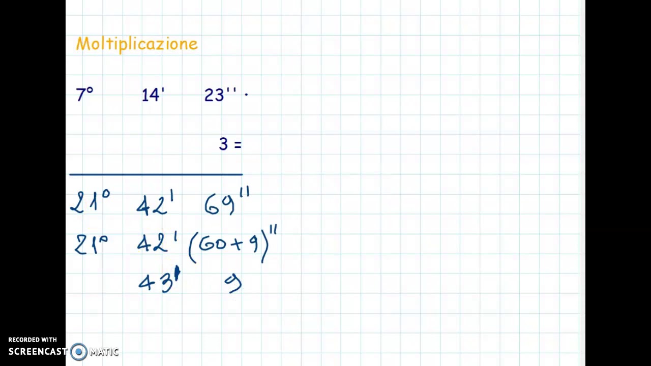 Moltiplicazioni e divisioni con gli angoli