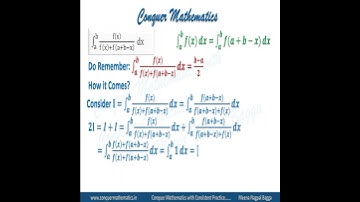 Definite Integral of f(x)/[f(x)+f(a+b-x)] w.r.t. x from a to b - Integration - Class12 Mathematics