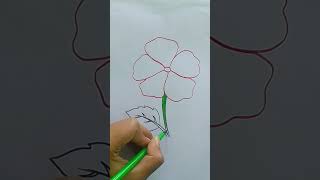 hibiscus flower drawing / hibiscus drawing easy #ytshorts  #shorts #reels #hibiscus