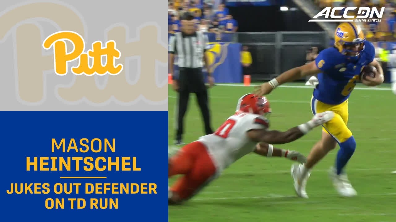 Pitt's Mason Heintschel Jukes Out Defender On TD Run