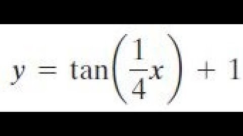 y = tan(x/4) + 1 graph and label for 2 cycles
