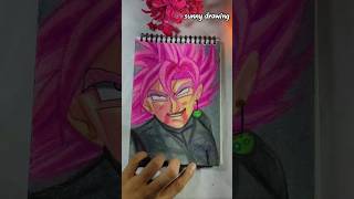Drawing Black Goku from dragonball #shortfeed #animedrawing