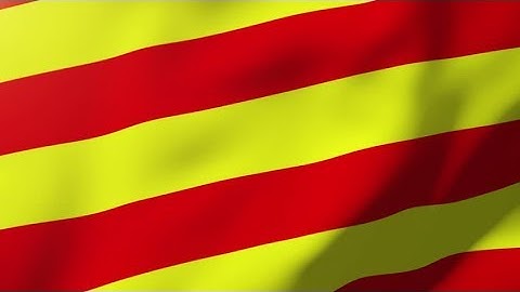 4K Catalonia flag waving in the wind. Looping sun rises style. Animation loop Stock video