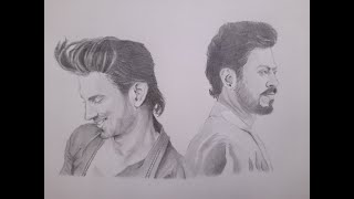 Drawing Sushant Singh Rajput and Irrfan Khan using the GRID METHOD