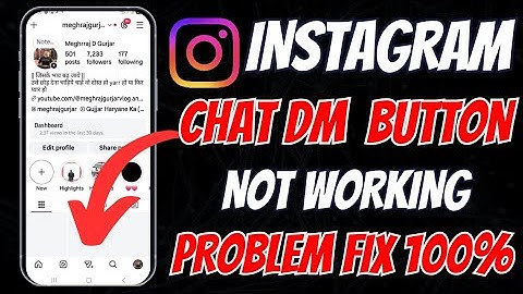 Instagram DM Button Not Working | Instagram Solution 2025 | Instagram app Chat DM not working Today