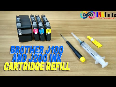 How to Refill the Ink Cartridges for Brother DCP J100 and MFC J200 Beginner's Guide | INKfinite