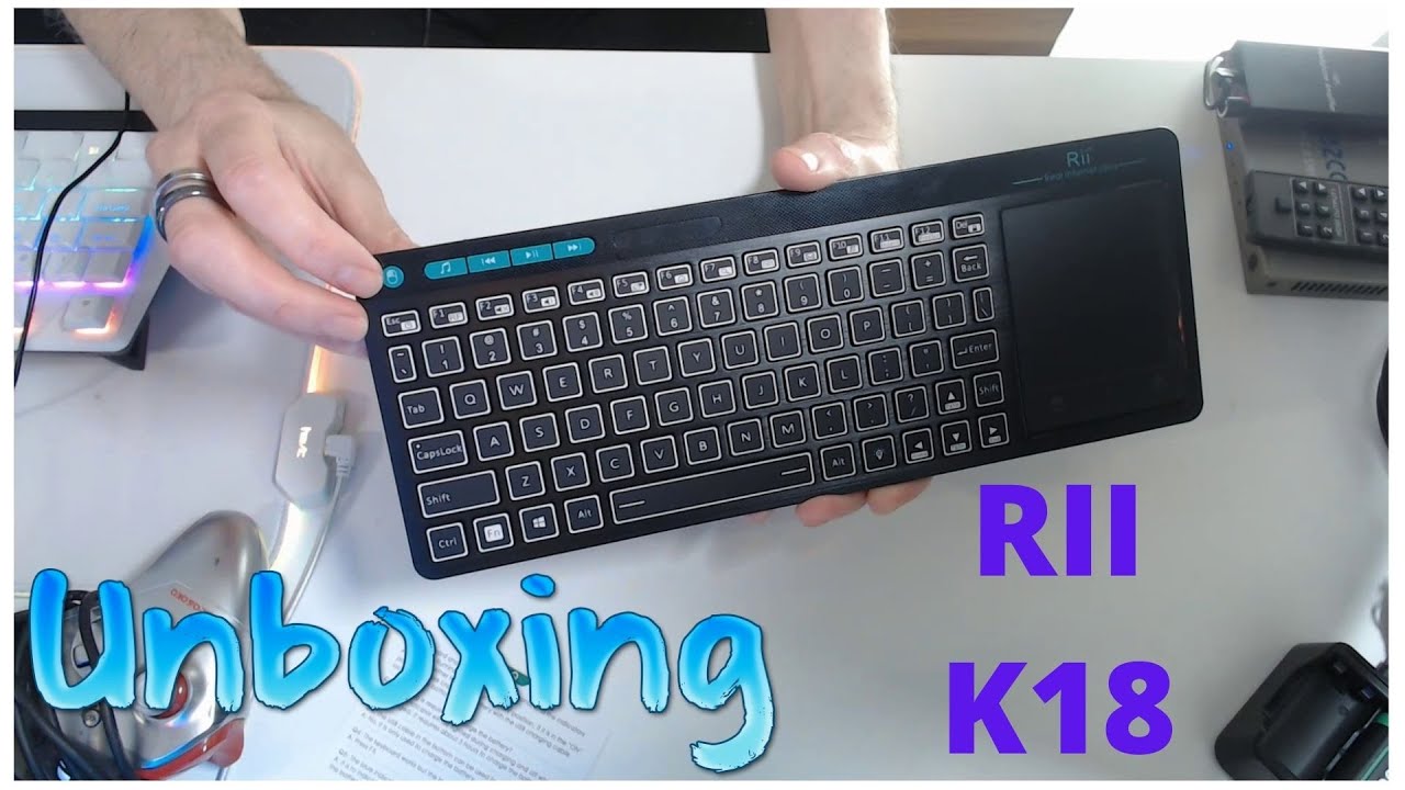 RiiTek X8 Azerty, Mini Clavier Rétroéclairé sans Fil avec Touchpad