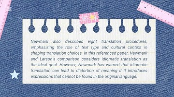 PETER NEWMARK TRANSLATING THEORY SONG EDITION - Translation MidTerm