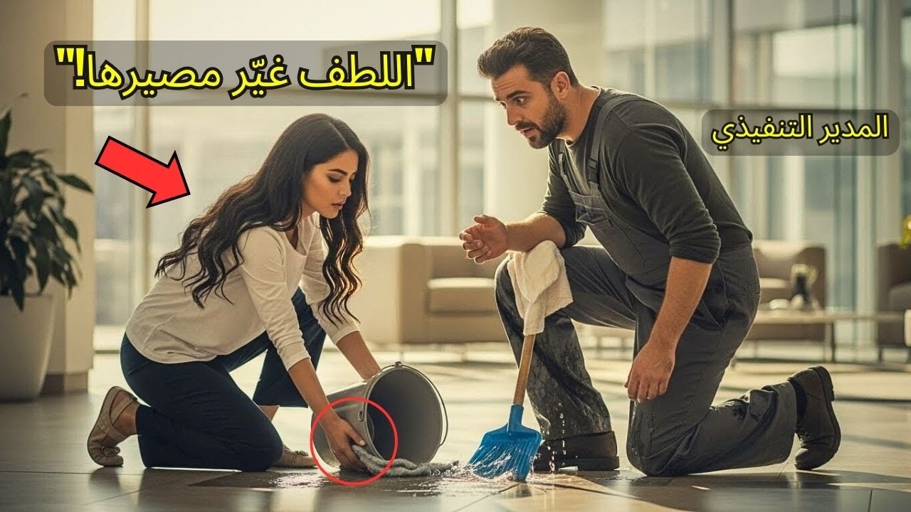 فتاة عربية تساعد عامل النظافة… فصُدِمَت عندما اكتشفت أنه الرئيس التنفيذي للشركة!