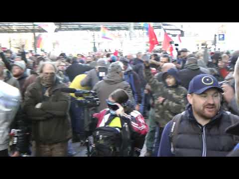 06.11.2021 Demo Leipzig Coronaprotest massiver Polizeieinsatz Grimmaische Straße Wir sind das Volk