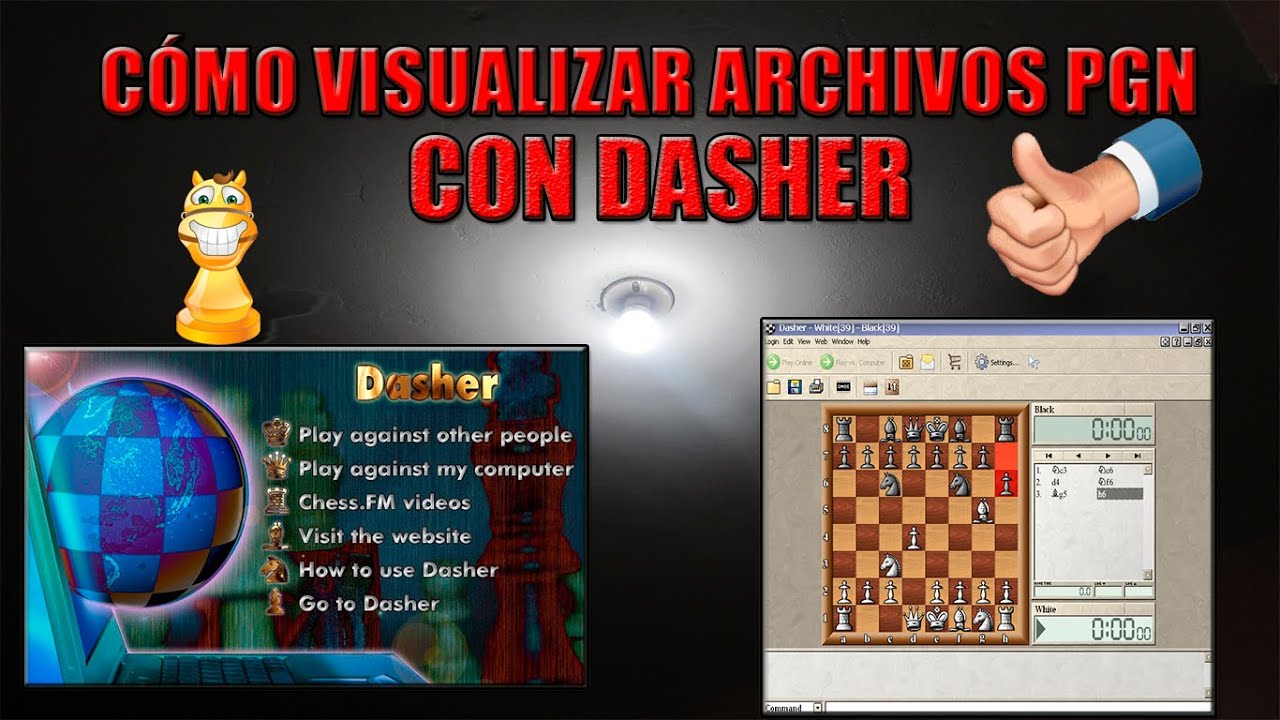 CÓMO VISUALIZAR ARCHIVOS PGN CON DASHER - YouTube