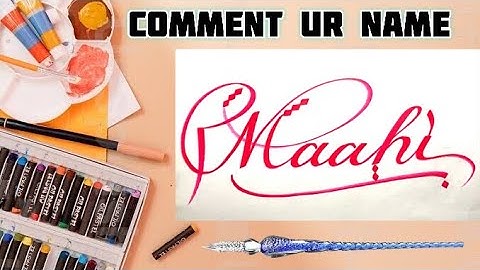 Maahi Name Signature Calligraphy Status | How to Draw, Cursive Calligraphy with Cut Marker