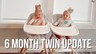 6 MONTH TWIN UPDATE | GROWTH, MILESTONES, BREASTFEEDING, SLEEP | heather fern