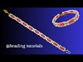 beaded bracelet with seed beads and pearl beads. beading tutorial