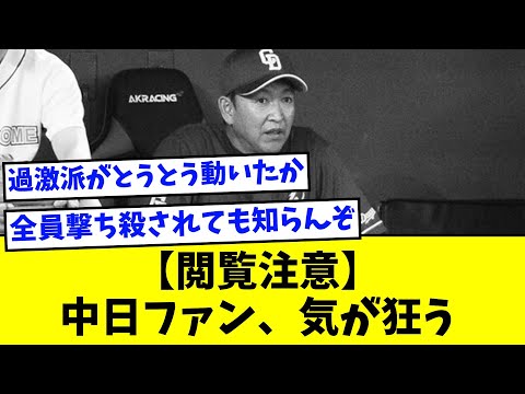 【閲覧注意】中日ファン、気が狂う【なんJ反応】