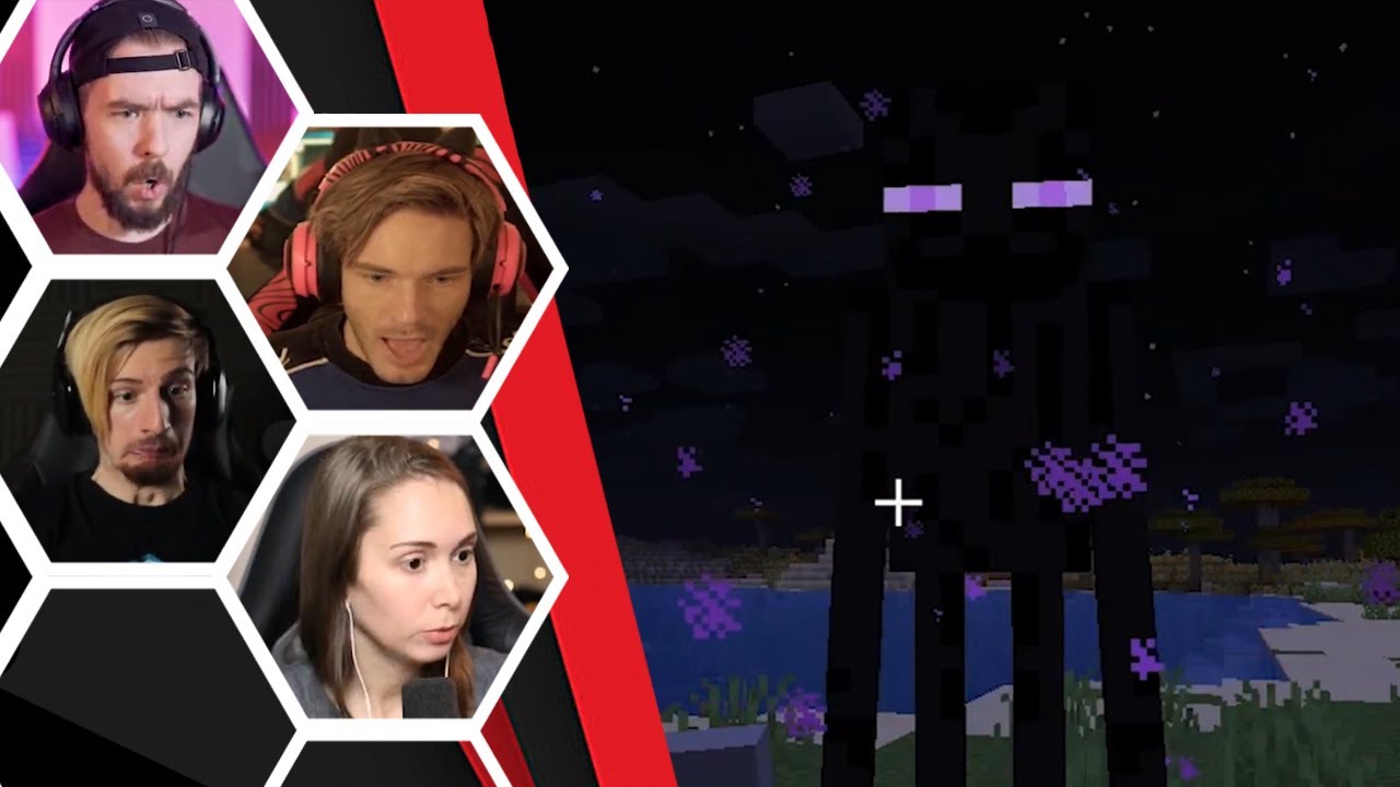 Let's Players Reaction To Their Encounter With An Enderman | Minecraft