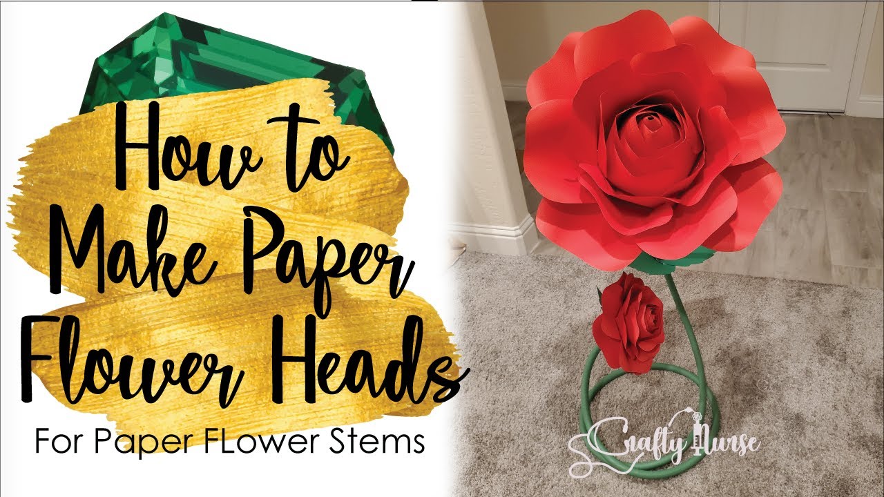 How to Make Paper Flower Heads for Stems in America Full Video YouTube
