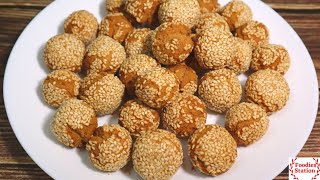 10 Mins Snacks Recipe Mini Sesame Ball Snacks Quick And Easy Sweet Snack Recipe Kids Recipe.