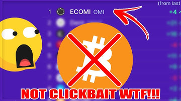 ECOMI HAS PASSED BITCOIN... NOT CLICKBAIT!!! OMI IS LITERALLY #1 THANKS TO THE VEVE NFT COMMUNITY