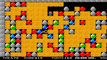 AMIGA OCS LADY BIRD MINE KIDS VERSION ladybird BOULDERDASH CLONE BOULDER DASH EMERALD MINES NET WEB