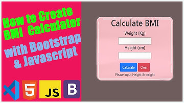 Tutorial Responsive calculator BMI  |with  javascript Bootsrtap Html css
