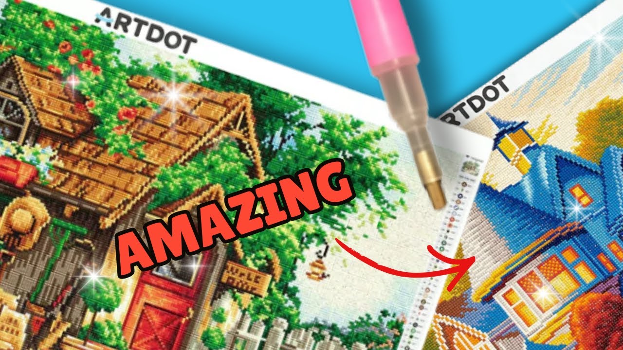 Эта алмазная картина меня поразила! (Новые коллекции «Идиллические дома» от ARTDOT)