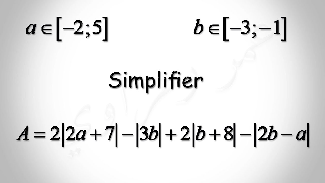 Tronc commun SC ordre dans IR Exo 5 simplification avec valeur absolue