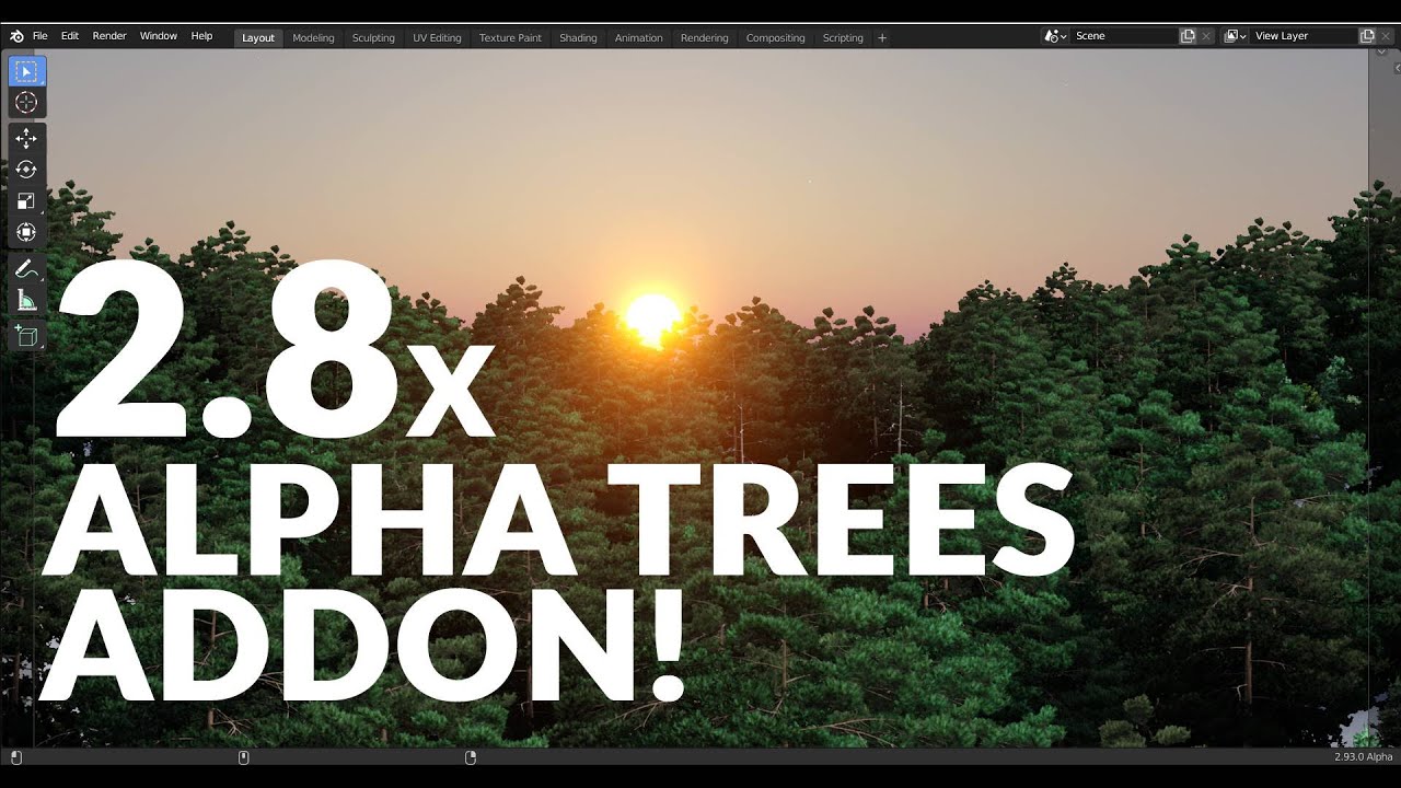 Blender 2.8x - Make Forests in Seconds - Fast & Easy!