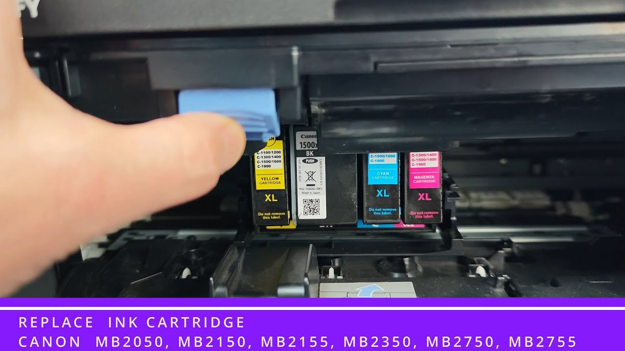 Извлечение чернильных картриджей из Canon MAXIFY MB2050 MB2120 MB2150 MB2155 MB2320 MB2350 MB2720...