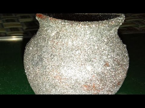 How To Make Glitter Matki Diwali Kuliya Decoration For Competition DailyDoseCraftingSy 