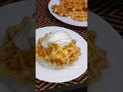 Вафли с курицей и сыром