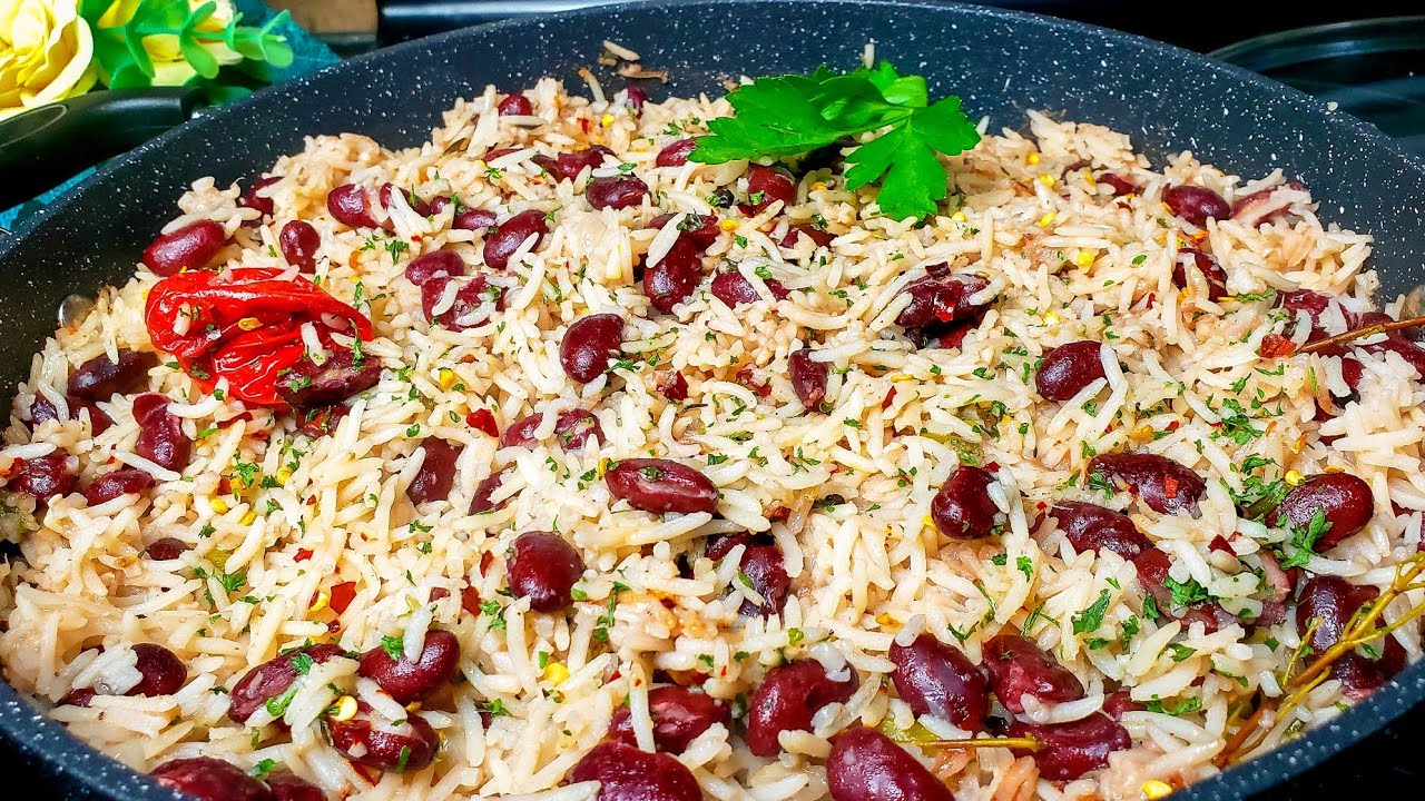 How to make PERFECT RICE AND PEAS Using Canned Kidney Beans Easy and