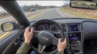 2021 Infiniti Q50 Red Sport 400 AWD - POV Test Drive (Binaural Audio)