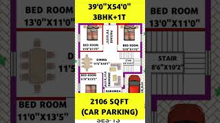 House Design House Plan 36X54 Feet 2106 Sqft Ghar Ka Naksha Empiro Studio