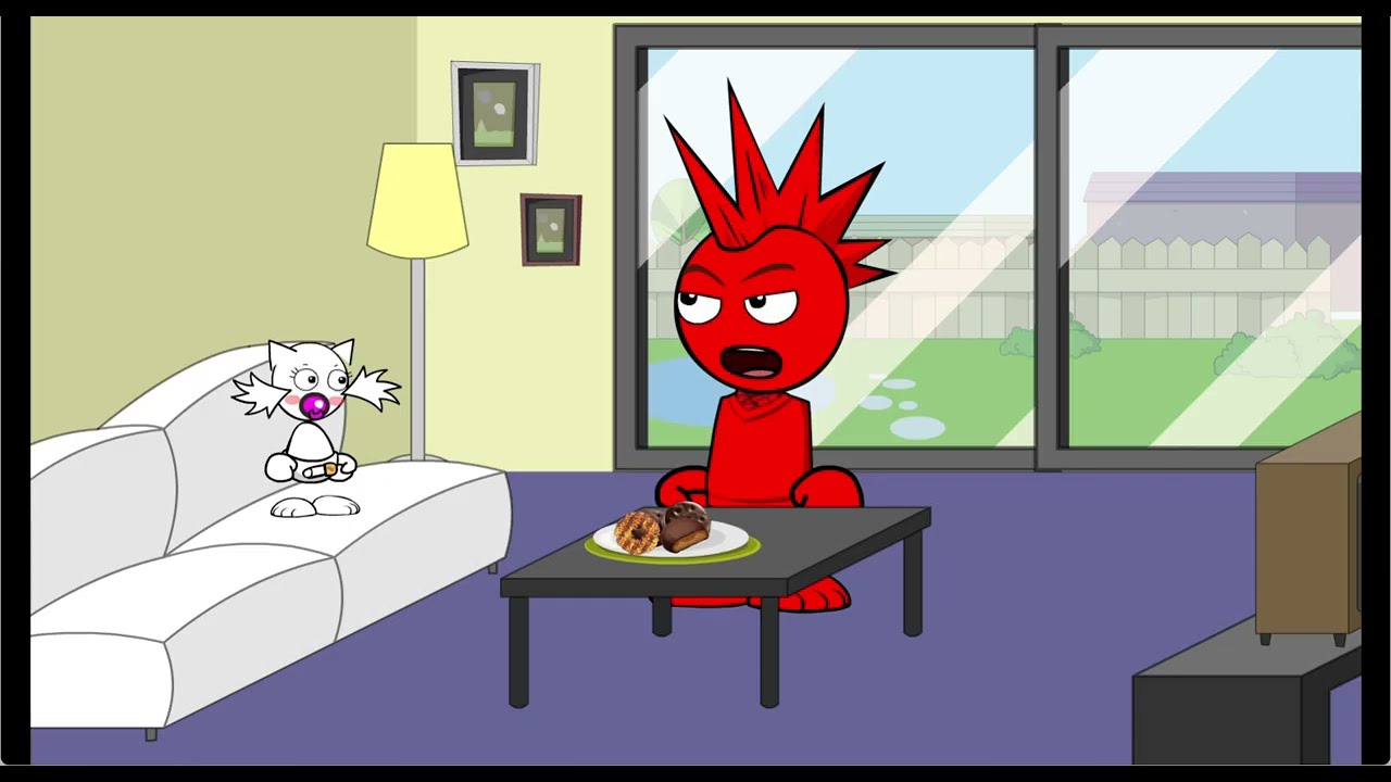 Рэдди ест печенье скаутов Венды 