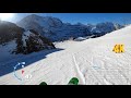 🇨🇭 Downhill Ski Run | Lauberhorn to Wixi (slope 44) , near Jungfrau | 4K POV | Switzerland