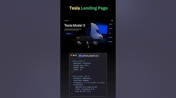 Tesla Landing Page Animation | Sleek HTML CSS JS Project #Shorts #teslacar #htmlcss #coding #code