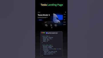 Tesla Landing Page Animation | Sleek HTML CSS JS Project #Shorts #teslacar #htmlcss #coding #code
