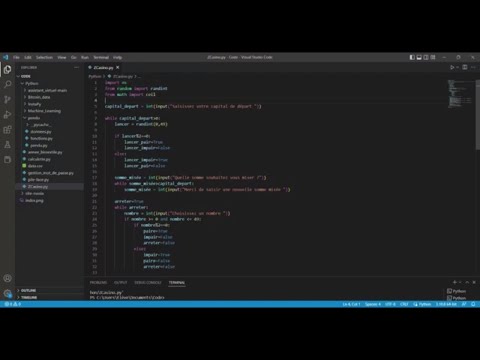 Créer une roulette en Python (code, tous niveaux)