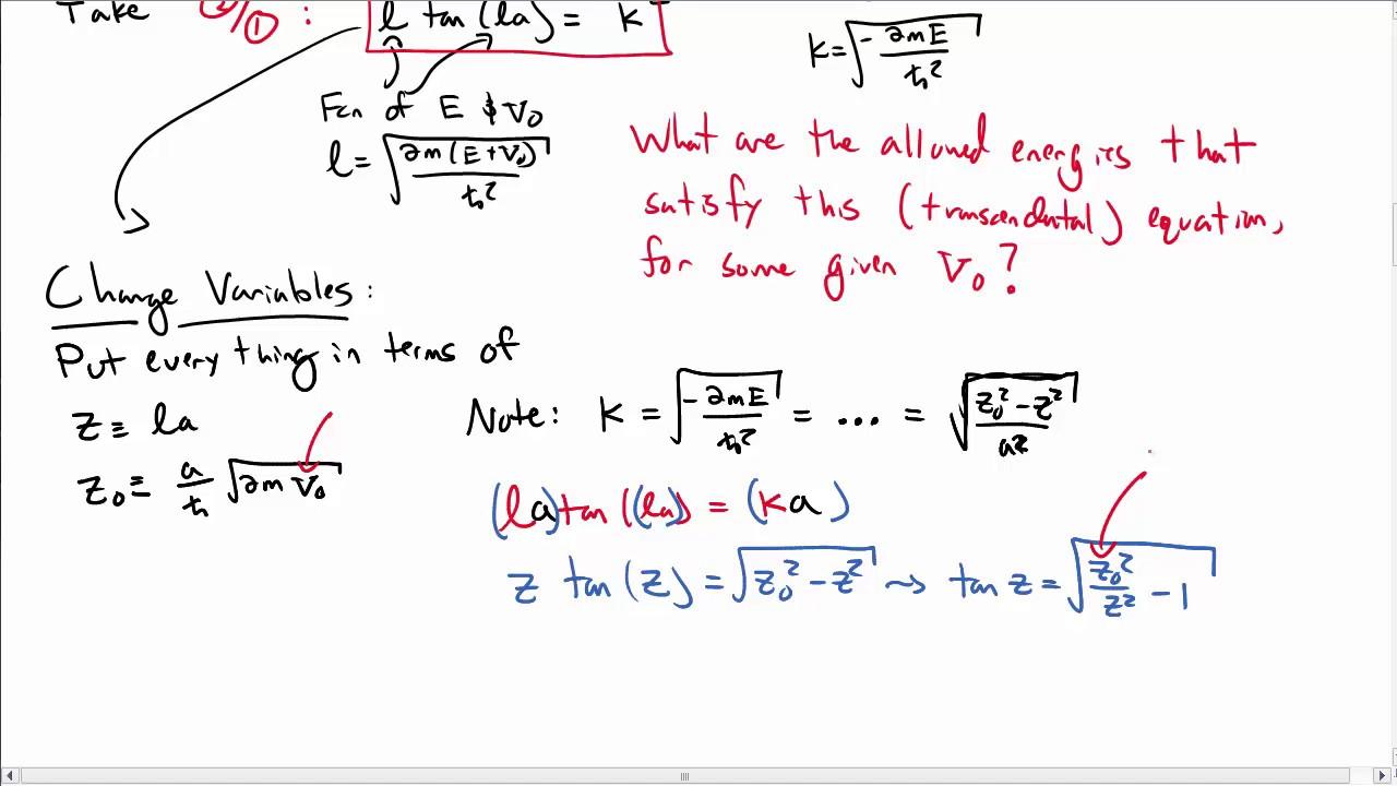 Finite square well bound states part 2 youtube