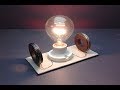 Free energy electricity generator light bulb 220 Volts - Experiment project at Home 2019