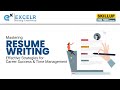 Mastering Resume Writing : Effective Strategies for Career Success and Time Management 💼|Soft Skills
