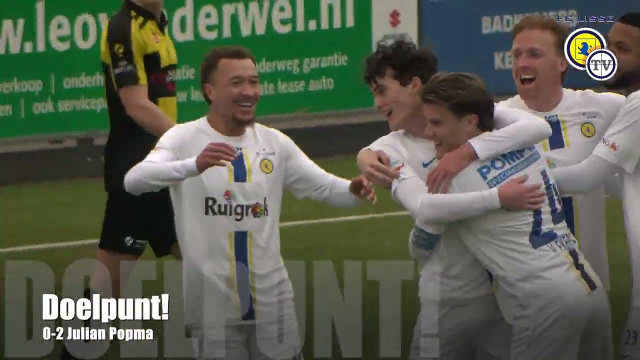Samenvatting wedstrijd TOGB - FC Lisse 1-2